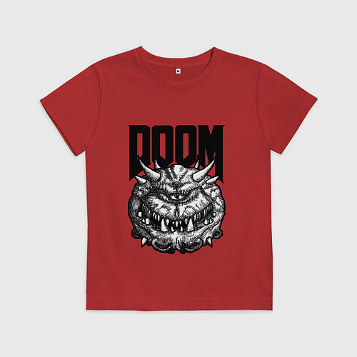 Детская футболка КАКОДЕМОН DOOM Z / Красный – фото 1