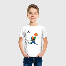 Футболка хлопковая детская Brawl STARS баскетбол, цвет: белый — фото 2