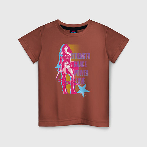 Детская футболка Wonder Woman / Кирпичный – фото 1