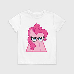 Футболка хлопковая детская Pinky Pie hipster, цвет: белый