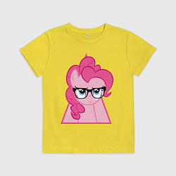 Футболка хлопковая детская Pinky Pie hipster, цвет: желтый