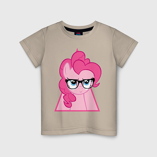 Детская футболка Pinky Pie hipster / Миндальный – фото 1