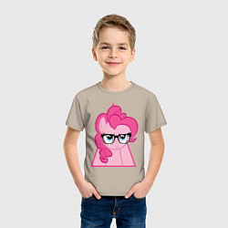 Футболка хлопковая детская Pinky Pie hipster, цвет: миндальный — фото 2