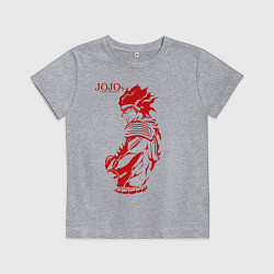 Футболка хлопковая детская JoJo Bizarre Adventure, цвет: меланж
