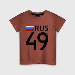Футболка хлопковая детская RUS 49, цвет: кирпичный