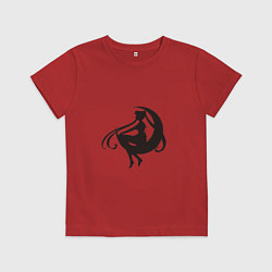 Футболка хлопковая детская Тень воина луны, цвет: красный