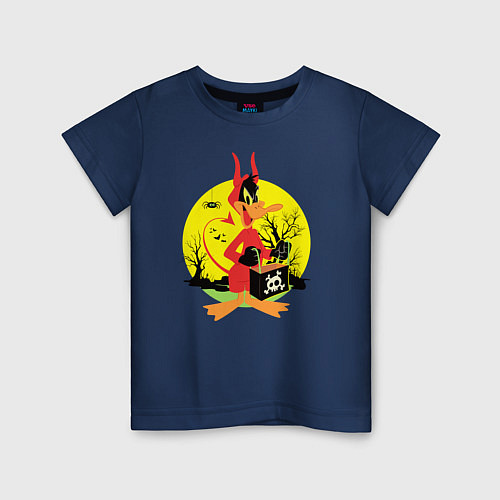 Детская футболка Даффи Хэллоуин / Тёмно-синий – фото 1