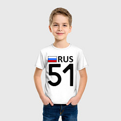Футболка хлопковая детская RUS 51, цвет: белый — фото 2