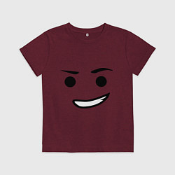 Футболка хлопковая детская Emmet, цвет: меланж-бордовый
