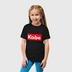 Футболка хлопковая детская Kobe, цвет: черный — фото 2
