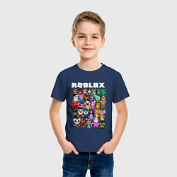 Футболка хлопковая детская ROBLOX PIGGY, цвет: тёмно-синий — фото 2