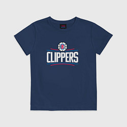 Футболка хлопковая детская Los Angeles Clippers, цвет: тёмно-синий