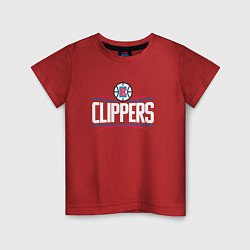Футболка хлопковая детская Los Angeles Clippers, цвет: красный