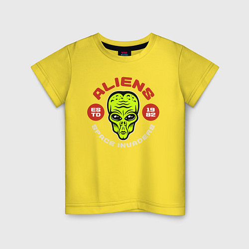 Детская футболка Aliens / Желтый – фото 1