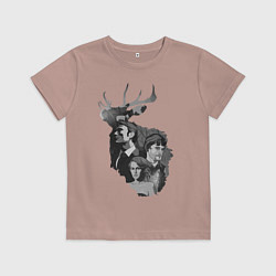 Футболка хлопковая детская Hannibal, цвет: пыльно-розовый