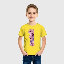 Футболка хлопковая детская Ветви сакуры, цвет: желтый — фото 2
