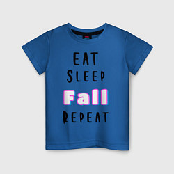 Футболка хлопковая детская Fall Guys, цвет: синий