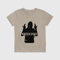 Футболка хлопковая детская Watch dogs 2 Z, цвет: миндальный
