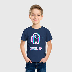 Футболка хлопковая детская Among us, цвет: тёмно-синий — фото 2