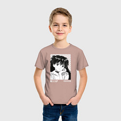 Футболка хлопковая детская Аска ева 02, цвет: пыльно-розовый — фото 2