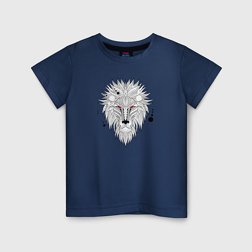 Детская футболка Лев / Тёмно-синий – фото 1