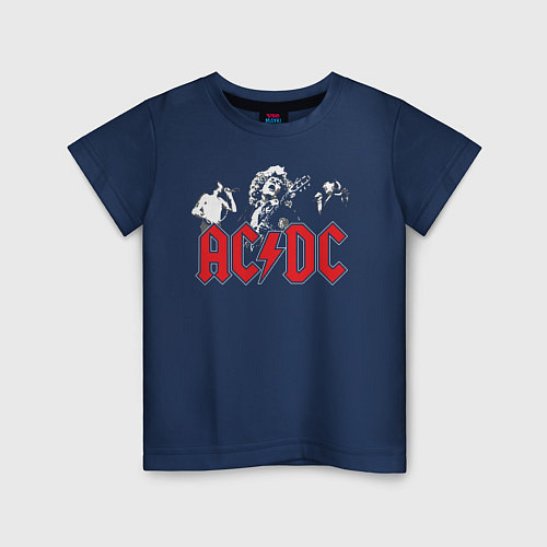 Детская футболка ACDC / Тёмно-синий – фото 1