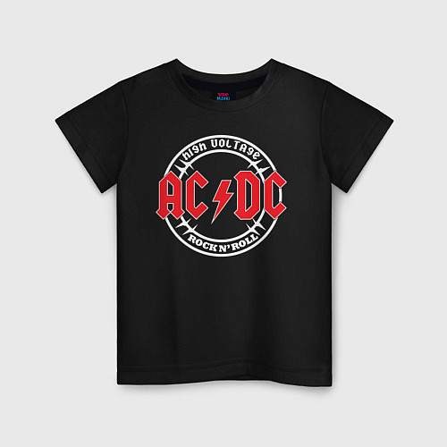 Детская футболка ACDC / Черный – фото 1