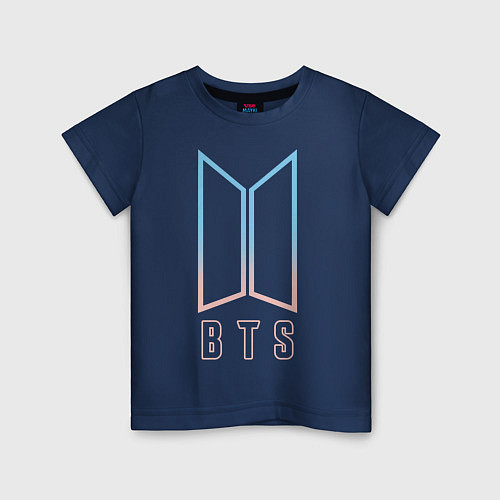 Детская футболка BTS / Тёмно-синий – фото 1