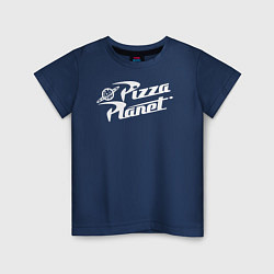 Футболка хлопковая детская Pizza Planet, цвет: тёмно-синий