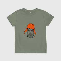 Футболка хлопковая детская Родина Россия, цвет: авокадо