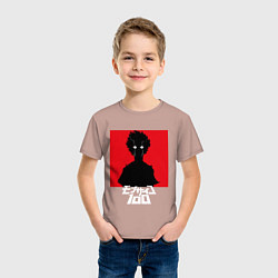 Футболка хлопковая детская Mob psycho 100 Z, цвет: пыльно-розовый — фото 2