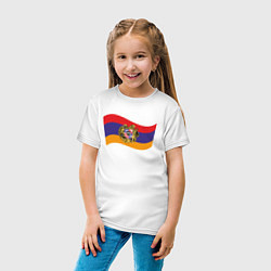 Футболка хлопковая детская Армения, цвет: белый — фото 2