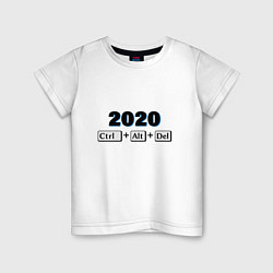 Футболка хлопковая детская Удалить 2020, цвет: белый