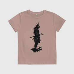 Футболка хлопковая детская Теневой самурай, цвет: пыльно-розовый