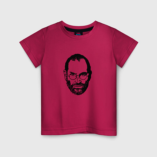 Детская футболка Стив Джобс / Маджента – фото 1