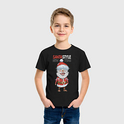 Футболка хлопковая детская SantaSTYLE, цвет: черный — фото 2