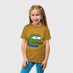 Футболка хлопковая детская Pepe MonkaS, цвет: горчичный — фото 2