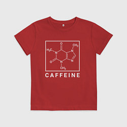 Футболка хлопковая детская Структура Кофеина, цвет: красный
