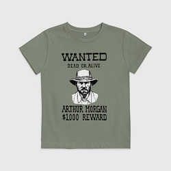 Футболка хлопковая детская RED DEAD REDEMPTION, цвет: авокадо