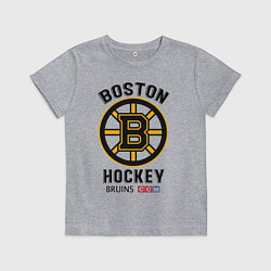 Футболка хлопковая детская BOSTON BRUINS NHL, цвет: меланж