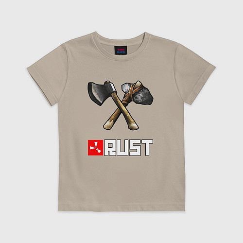 Детская футболка RUST / Миндальный – фото 1
