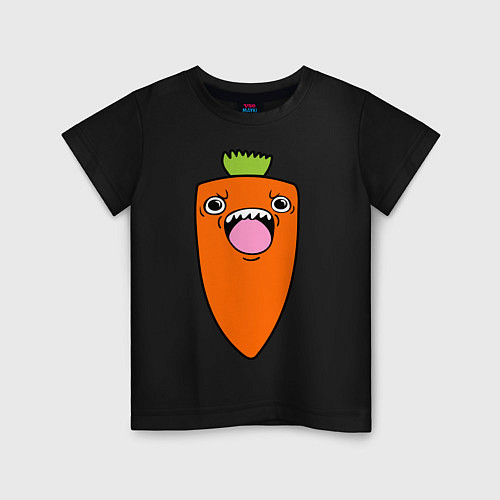 Детская футболка Злая морковка / Черный – фото 1