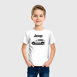 Футболка хлопковая детская Jeep, цвет: белый — фото 2