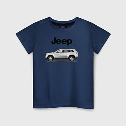 Футболка хлопковая детская Jeep, цвет: тёмно-синий
