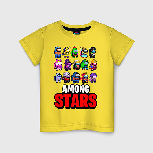 Детская футболка AMONG US X BRAWL STARS / Желтый – фото 1