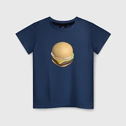 Футболка хлопковая детская Burger, цвет: тёмно-синий