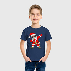 Футболка хлопковая детская Dabing Santa, цвет: тёмно-синий — фото 2