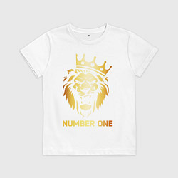Футболка хлопковая детская ЗОЛОТОЙ ЛЕВ, цвет: белый