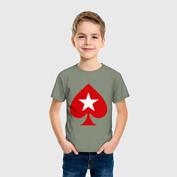 Футболка хлопковая детская Покер Пики Poker Stars, цвет: авокадо — фото 2