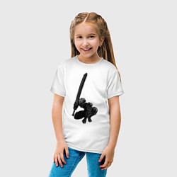 Футболка хлопковая детская Berserk Guts, цвет: белый — фото 2